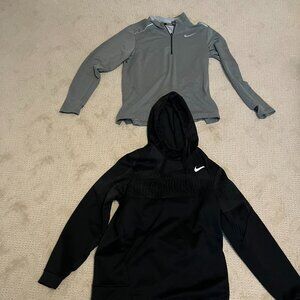 TWO Nike sweatshirt / hoodie - both size Large Men EX Condition!